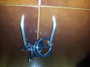Yes, this is really a bike lock on the snack cabinet.